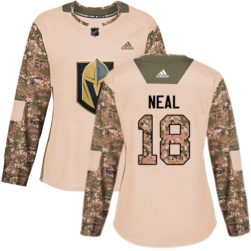 Adidas Golden Knights #18 James Neal Camo Authentic Veterans Day Women's Stitched NHL Jersey